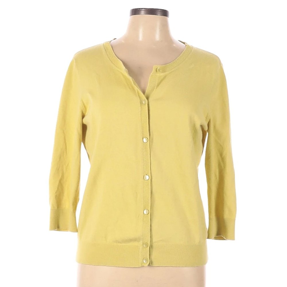 Talbots Cardigan Size L - Yellow